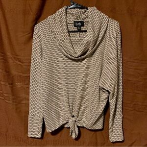 by & by Beige Cowl Neck Sweater